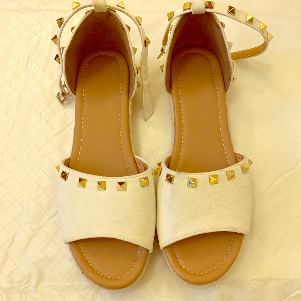 Open Toe Espadrille Ankle Strap Flatform Sandals